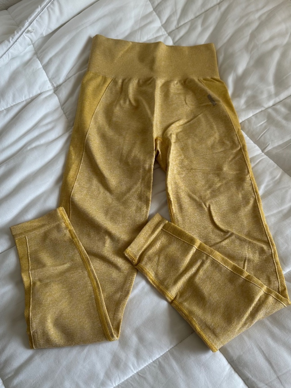 Gymshark yellow seamless leggings